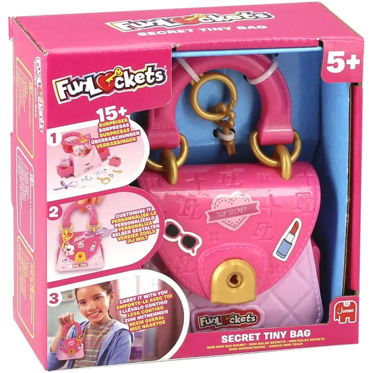 Jumbo Funlockets Handtäschchen Schlüssel, Anhänger, Sticker, Geheimfächer, ab 5 Jahren