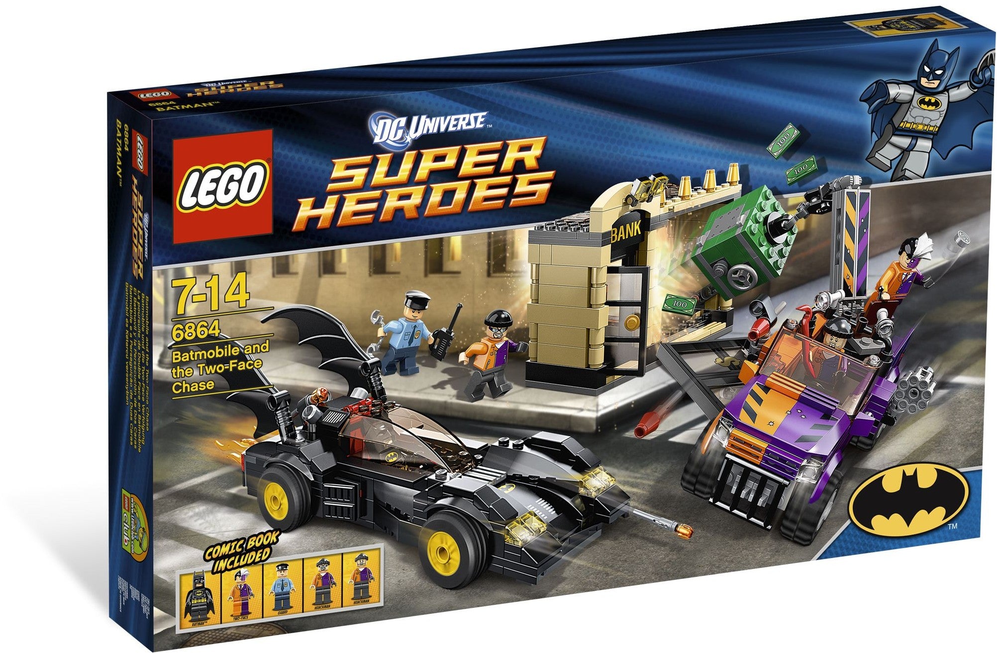 LEGO DC Comics Super Heroes Batmobil und Two-Face Verfolgung 6864