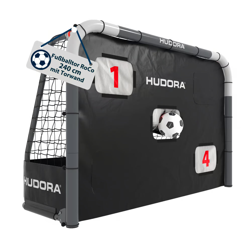 Hudora Fussballtor RoCo 240 mit Torwand