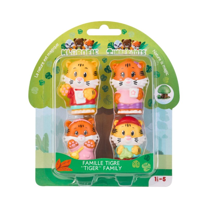 Klorofil Figurenset 4er-Set Familie «Tiger»