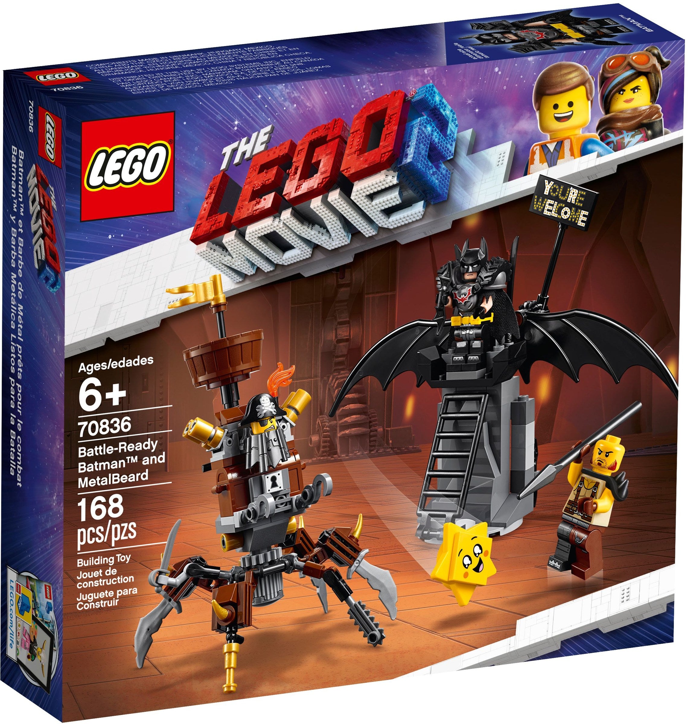 LEGO The LEGO Movie 2 Einsatzbereiter Batman und Eisenbart 70836