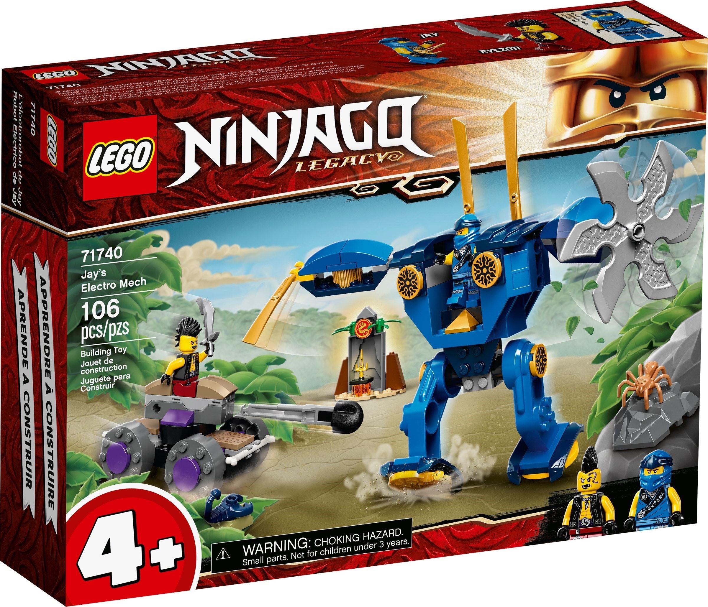 Le robot électrique de LEGO Ninjago Jay 71740
