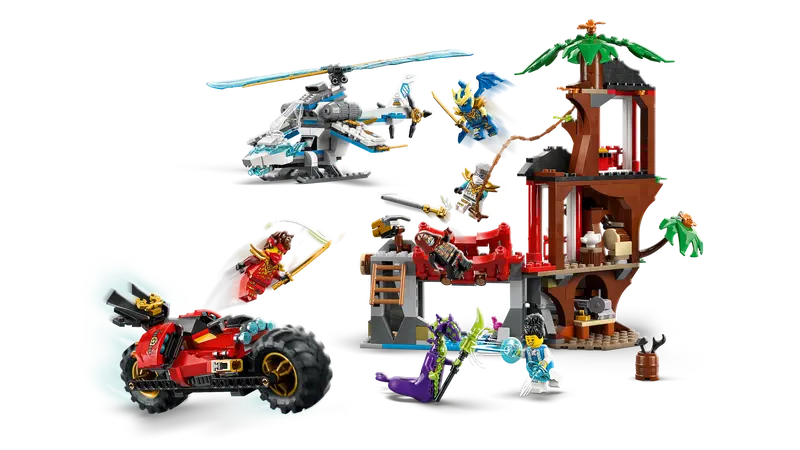 LEGO Ninjago Showdown am Baumhaus mit dem Ninja-Bike 71857