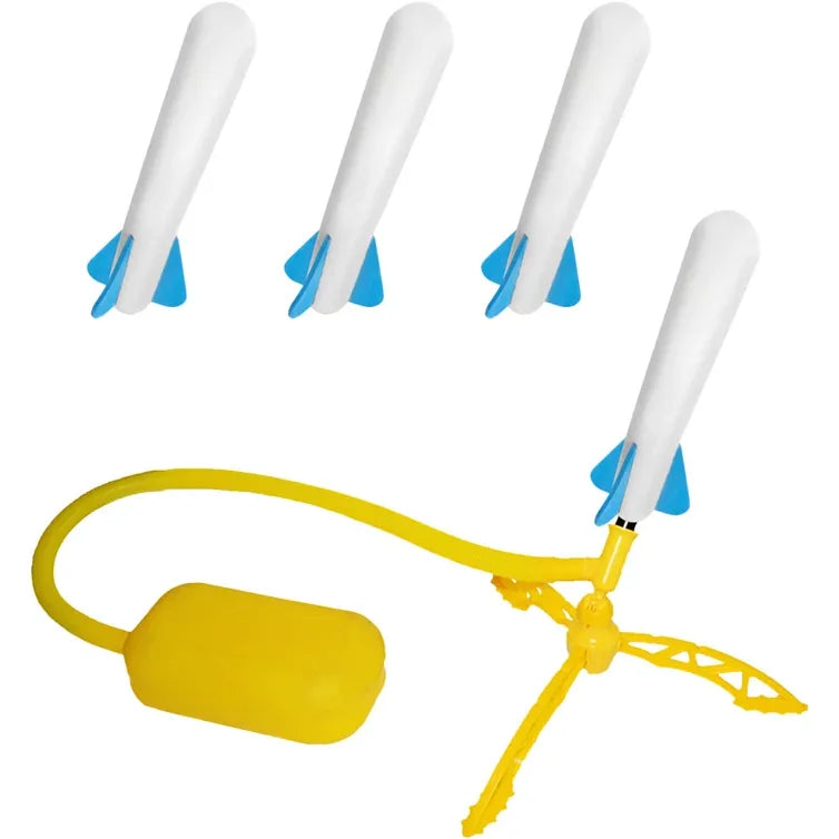 Stomp Rocket Jr. Glow 4 Raketen aus Schaumstoff, leuchten im Dunkeln, ab 3 Jahren
