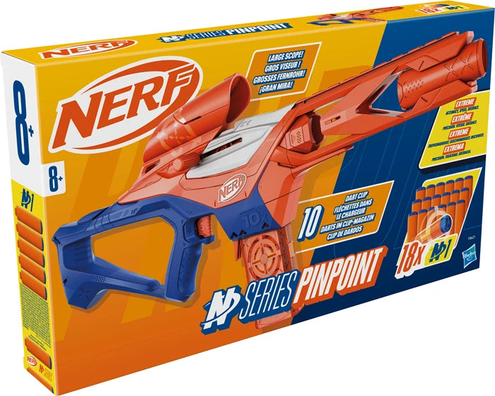 Nerf N Series Pinpoint Blaster, 18 Darts N1, Zielrohr, Clip-Magazin, ab 8 Jahren