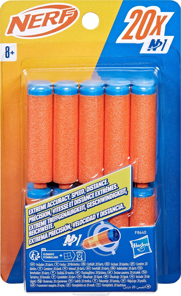 Nerf N1 Refill 20 Nachfüllpack, 20 Darts N1, ab 8 Jahren