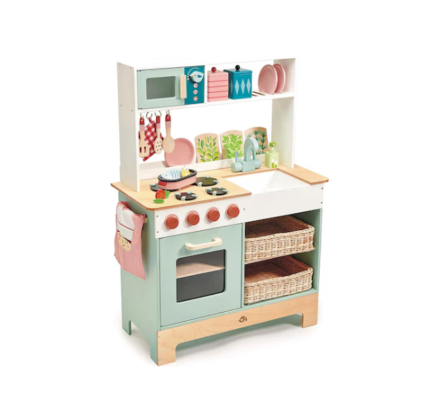Tender Leaf Toys Kinderküche grün gross mit Zubehör
