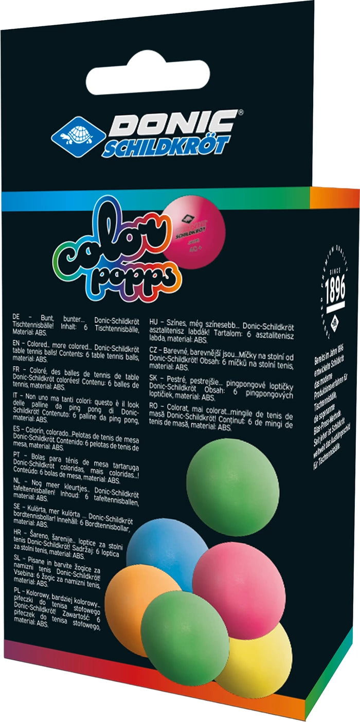 Donic Tischtennis Bälle Color Popps