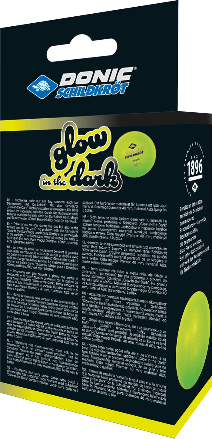 Donic Tischtennis Bälle Glow in the Dark