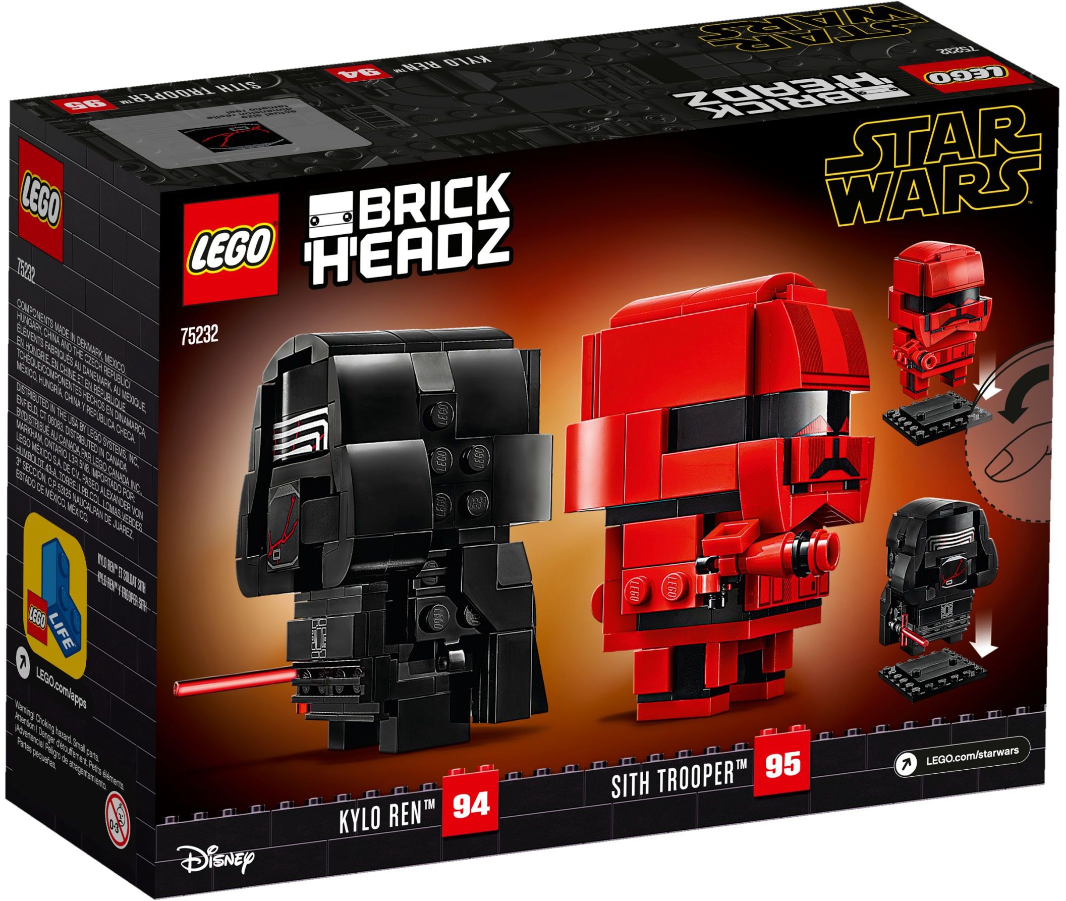 LEGO Brickheadz Kylo Ren & Sith Trooper 75232