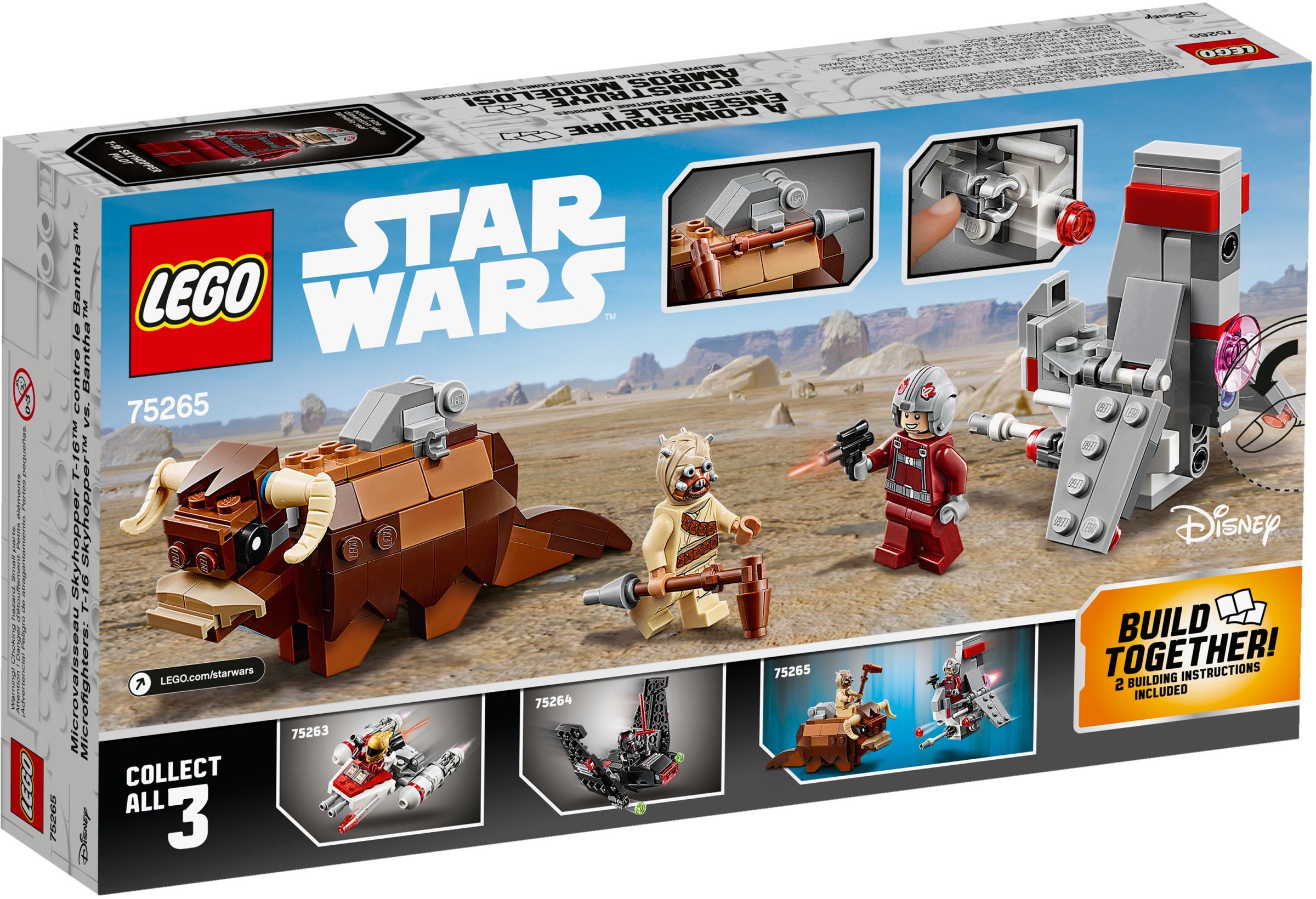 LEGO Star Wars T-16 Skyhopper vs Bantha Microfighters 75265