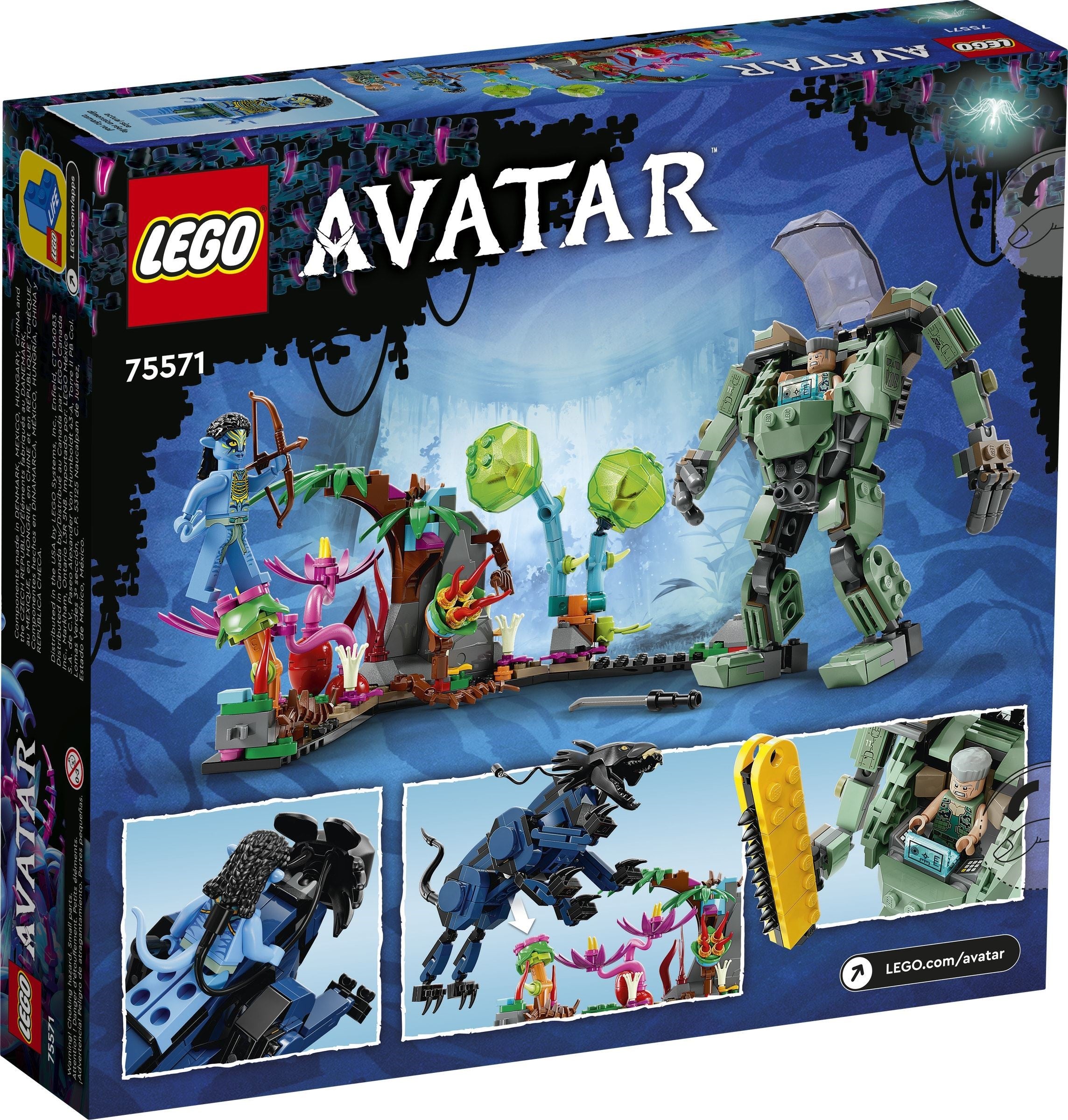 LEGO Avatar Neytiri und Thanator vs. Quaritch im MPA 75571