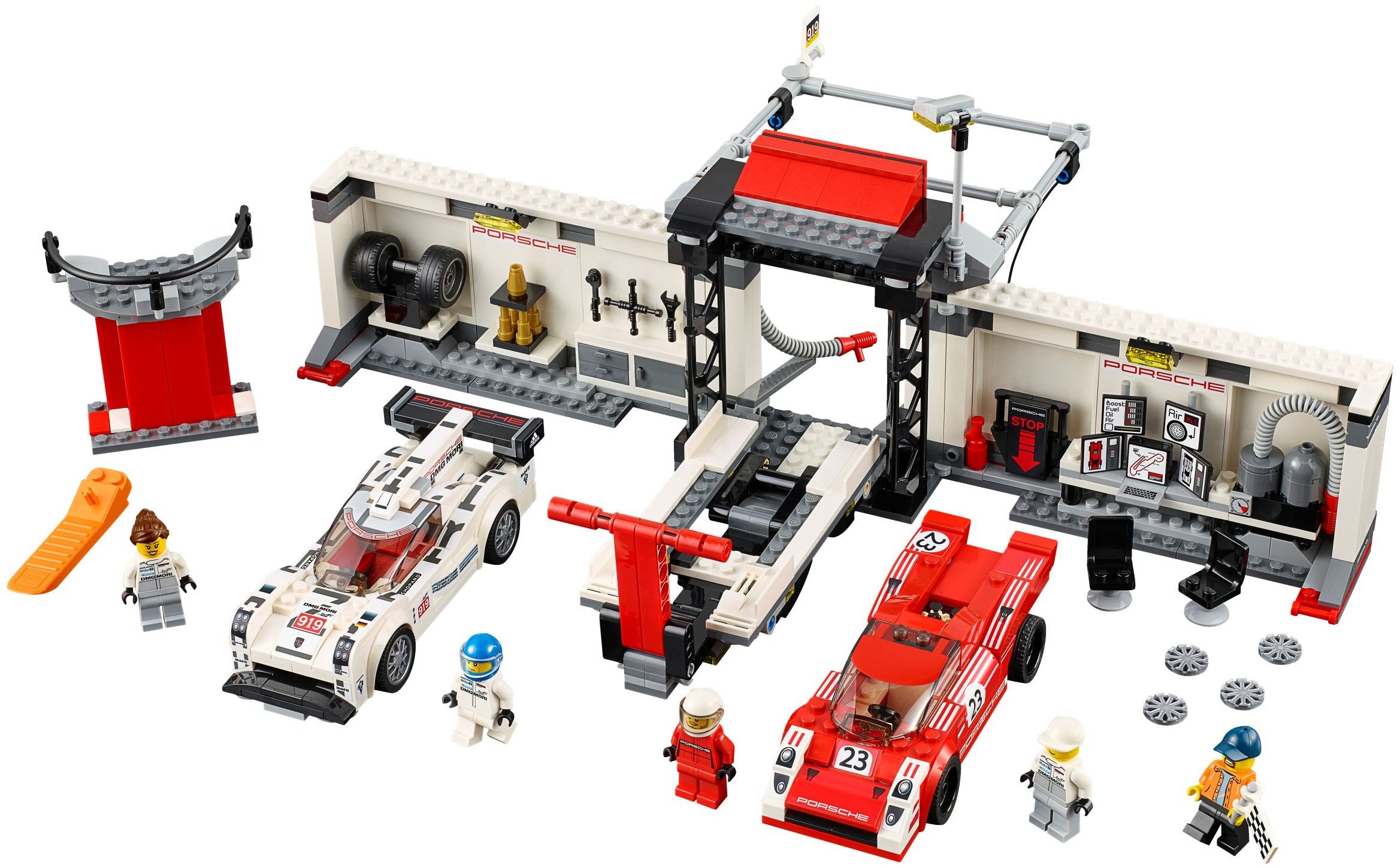 LEGO Speed Champions Porsche 919 Hybrid und 917K Pit Lane 75876