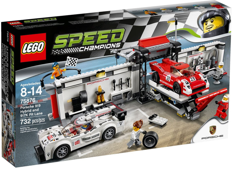 LEGO Speed Champions Porsche 919 Hybrid und 917K Pit Lane 75876
