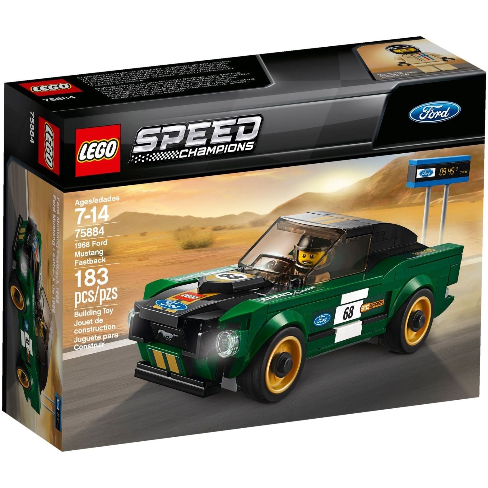 LEGO Speed Champions 1968 Ford Mustang Fastback 75884