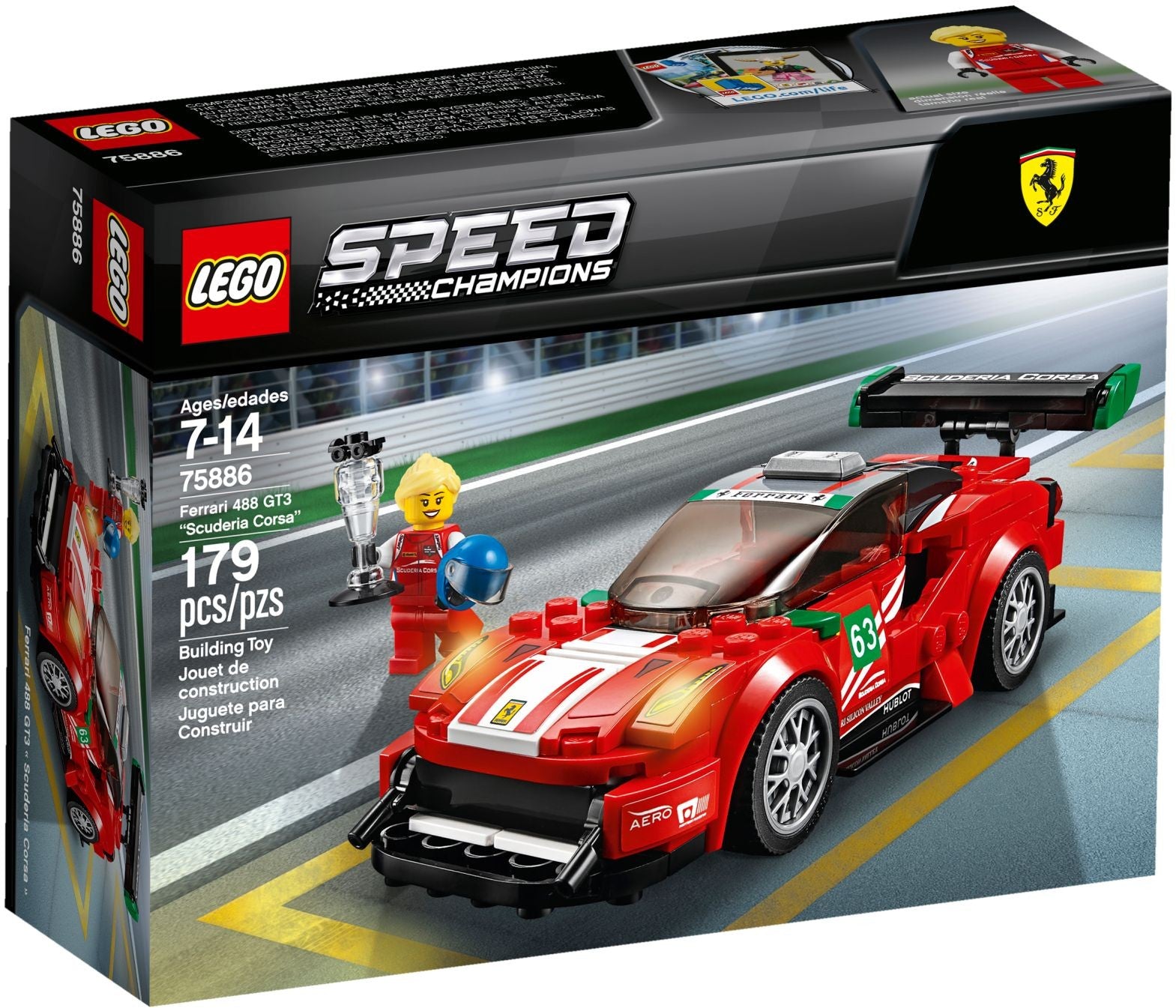 LEGO Speed Champions Ferrari 488 GT3 Scuderia Corsa 75886