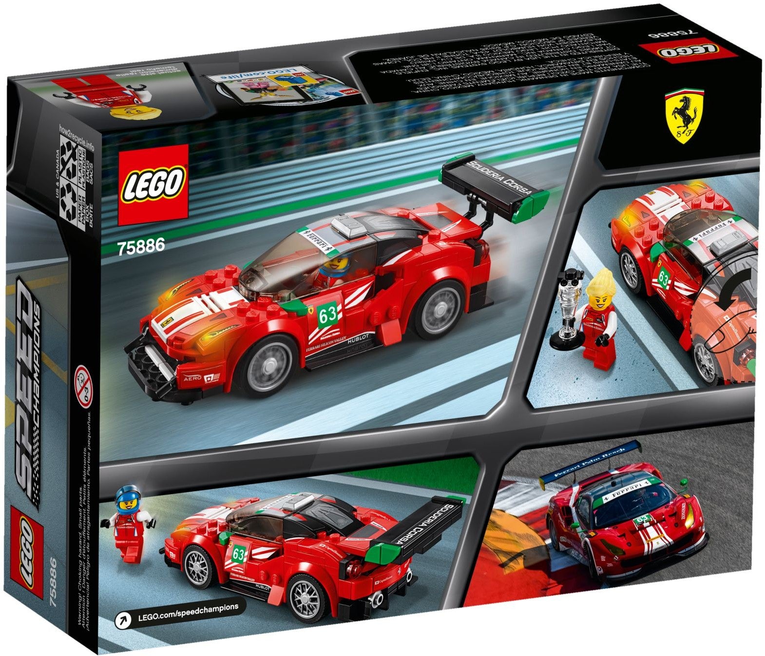 LEGO Speed Champions Ferrari 488 GT3 Scuderia Corsa 75886