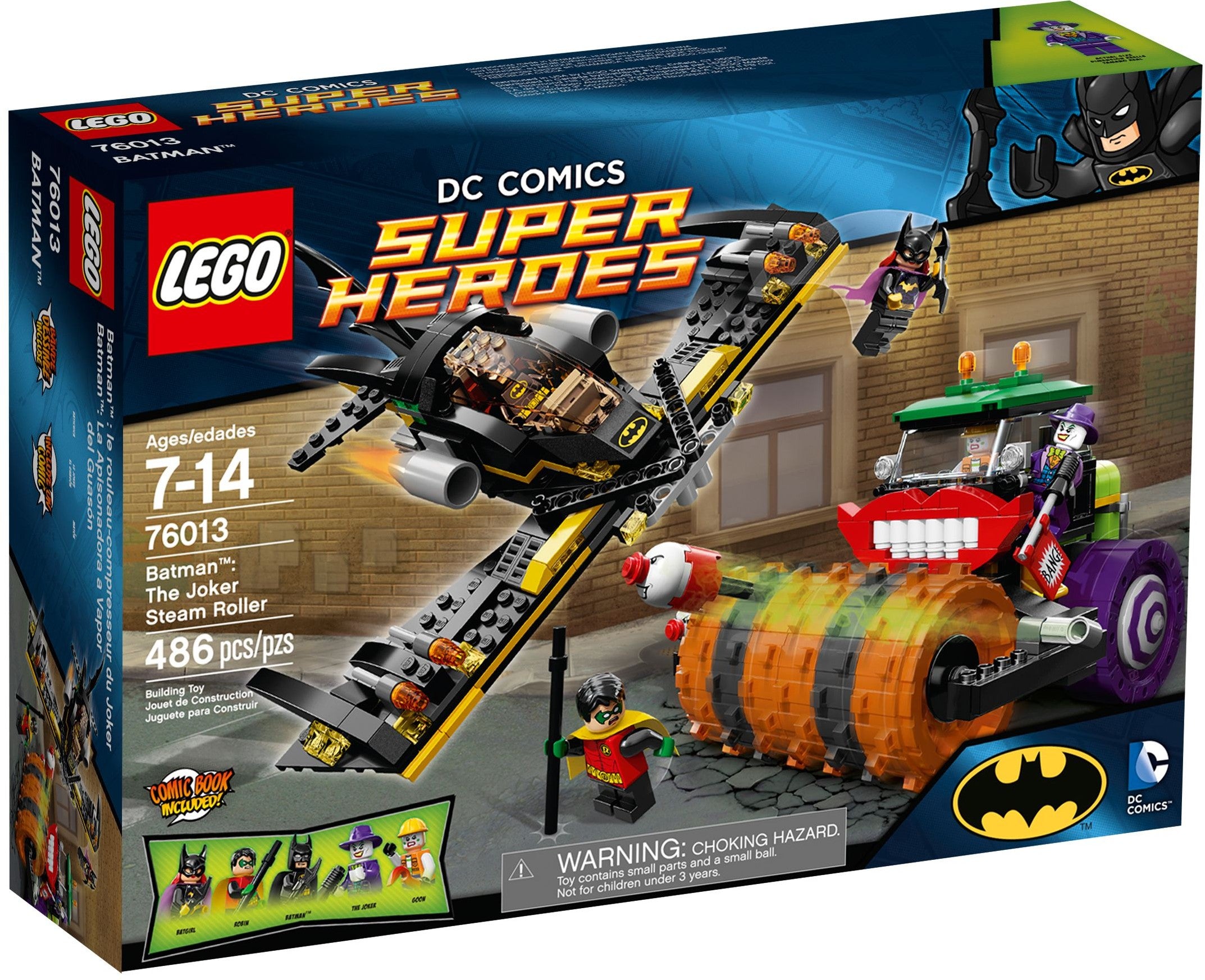 LEGO DC Comics Super Heroes Batman Jokers Dampfroller 76013