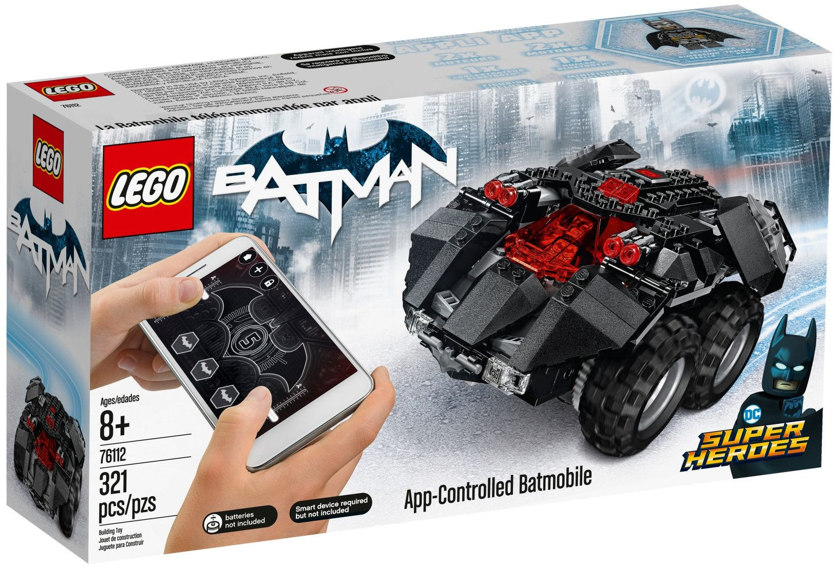 LEGO DC Comic Super Heroes APP-Gesteuertes Batmobil 76112
