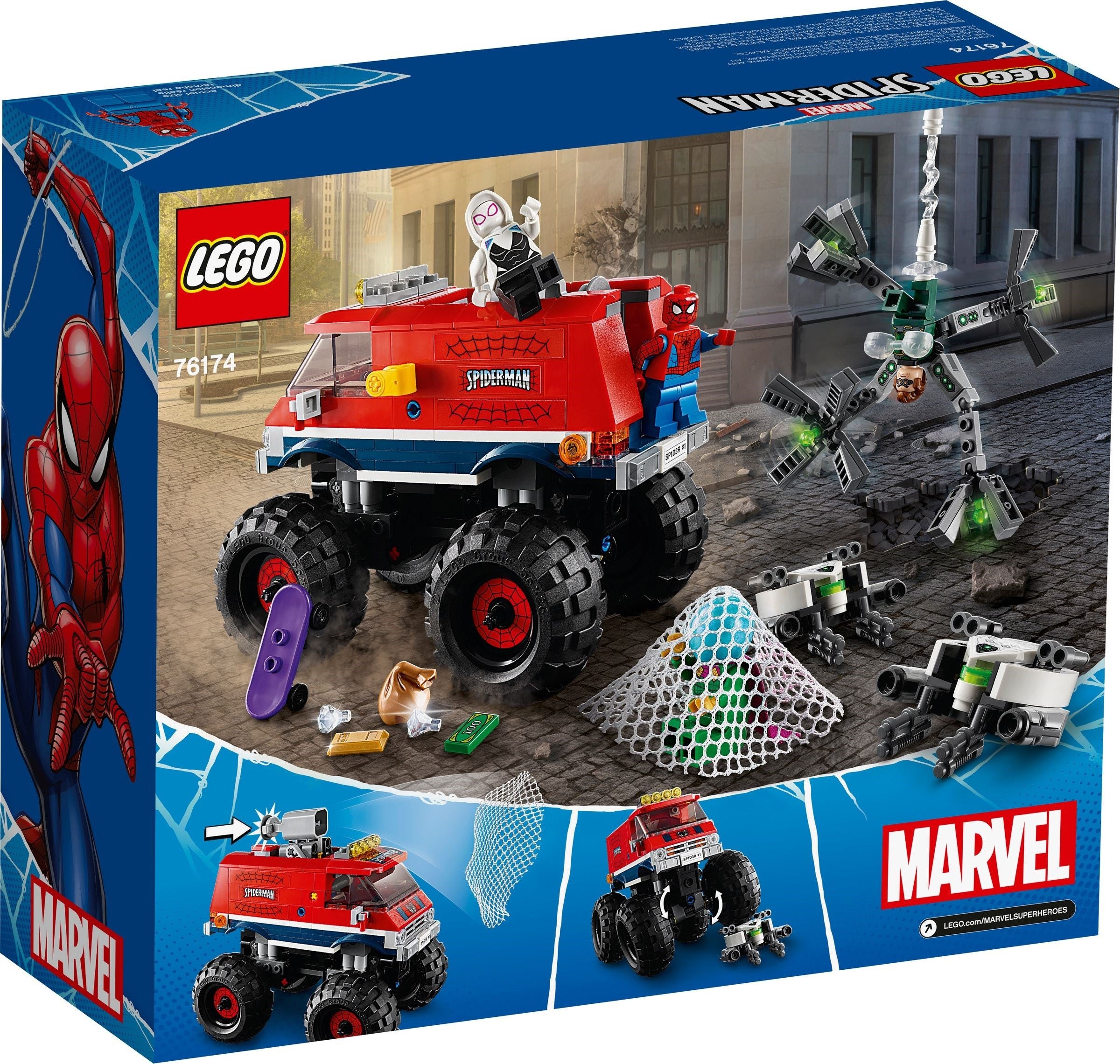 <transcy>LEGO Marvel Super Heroes Le camion monstre de Spider-Man contre Mysterio 76174</transcy>