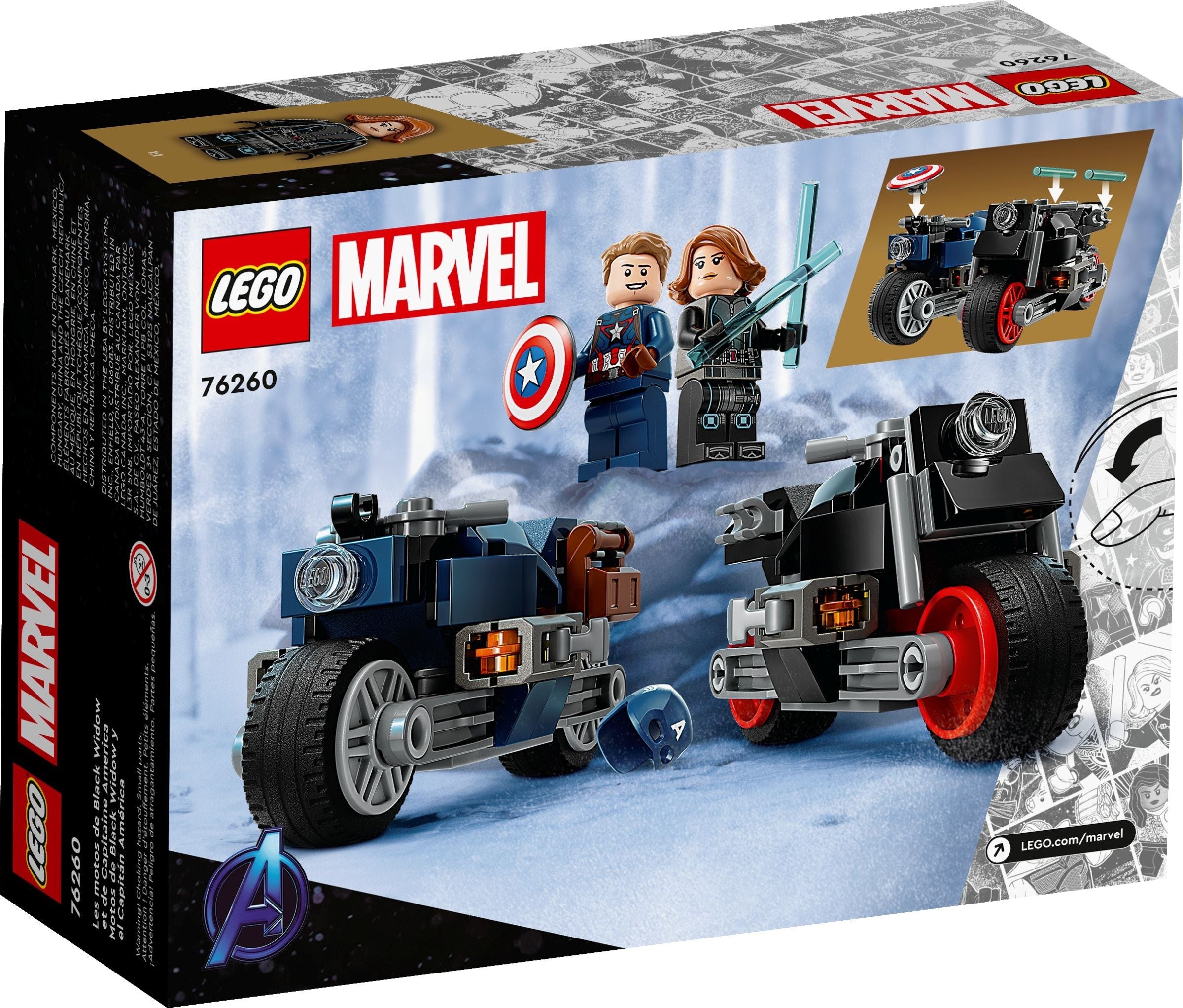 LEGO Marvel Black Widows & Captain Americas Motorräder 76260