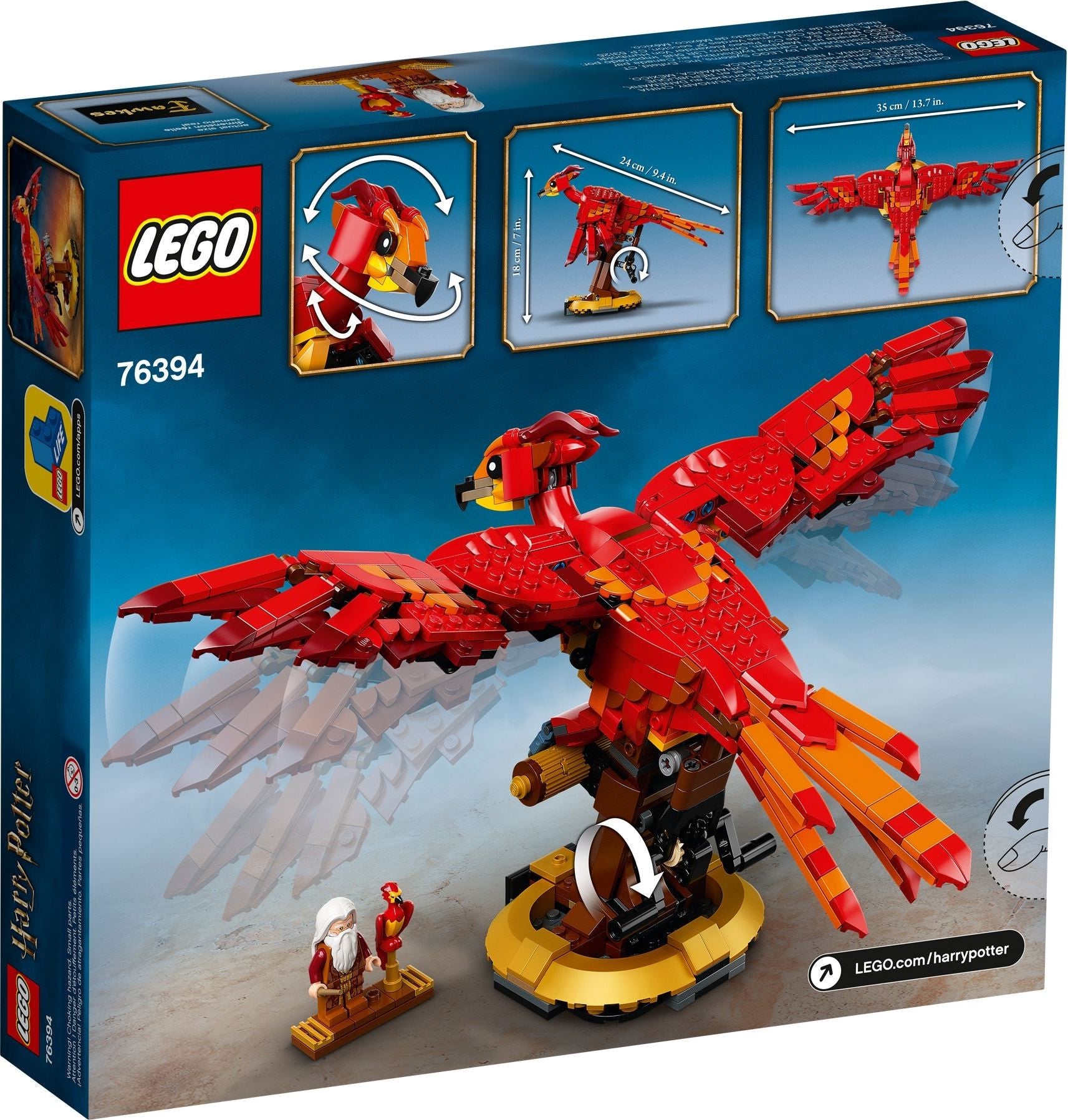LEGO Harry Potter Fawkes Le Phénix de Dumbledore 76394