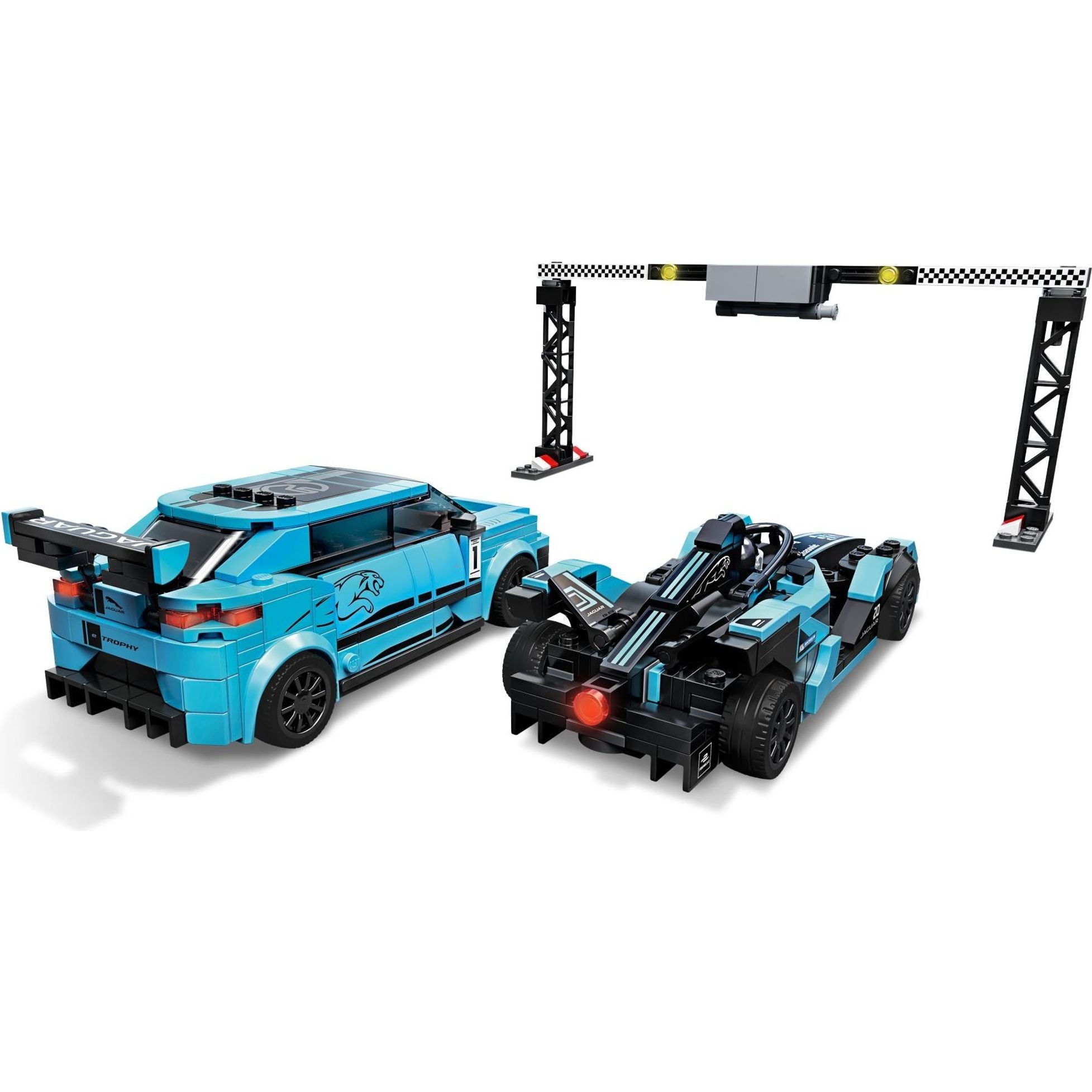 LEGO Speed Champions Formula E Panasonic Jaguar Racing GEN2 car & Jaguar I-PACE eTROPHY 76898