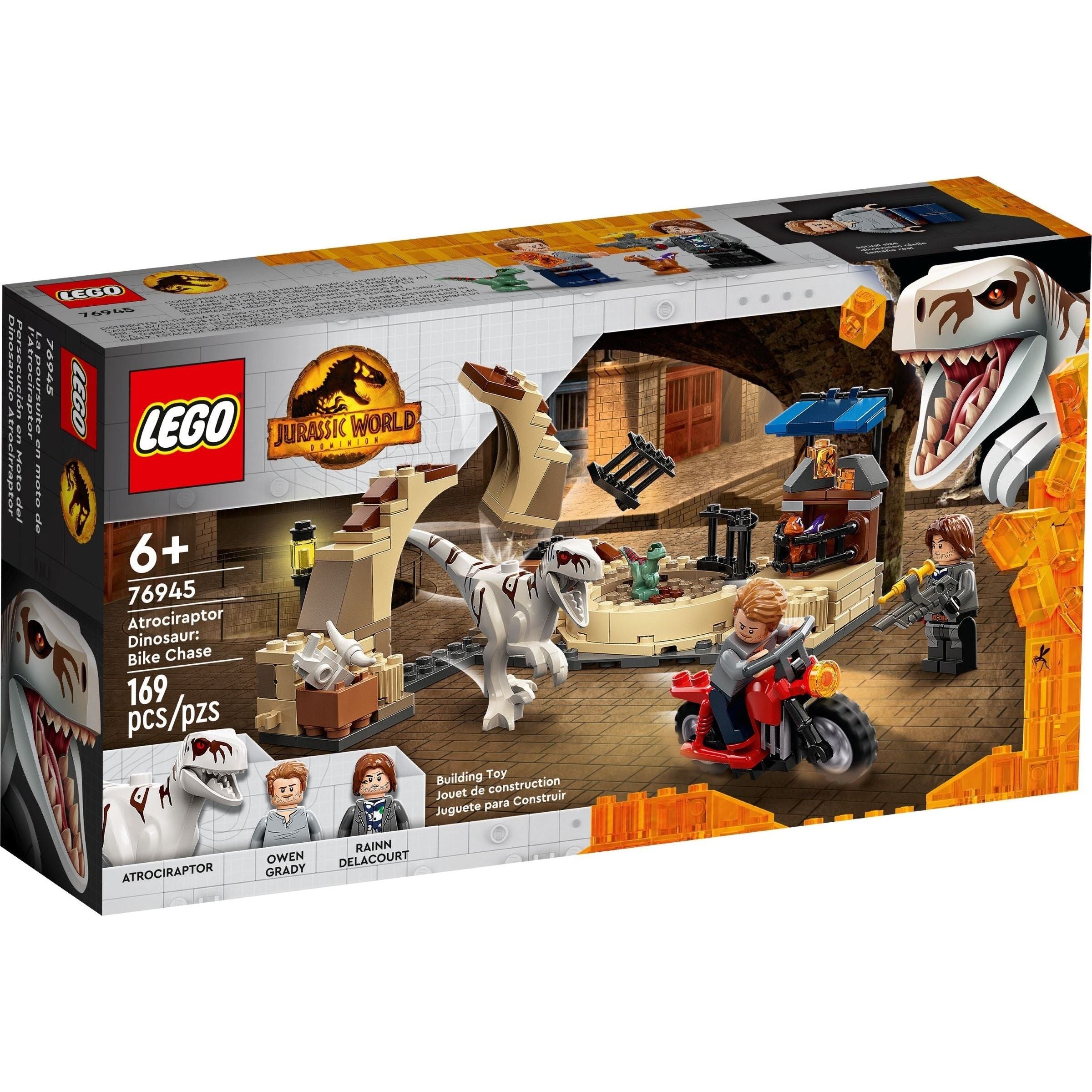 <transcy>LEGO Jurassic World Atrociraptor : Poursuite en moto 76945</transcy>