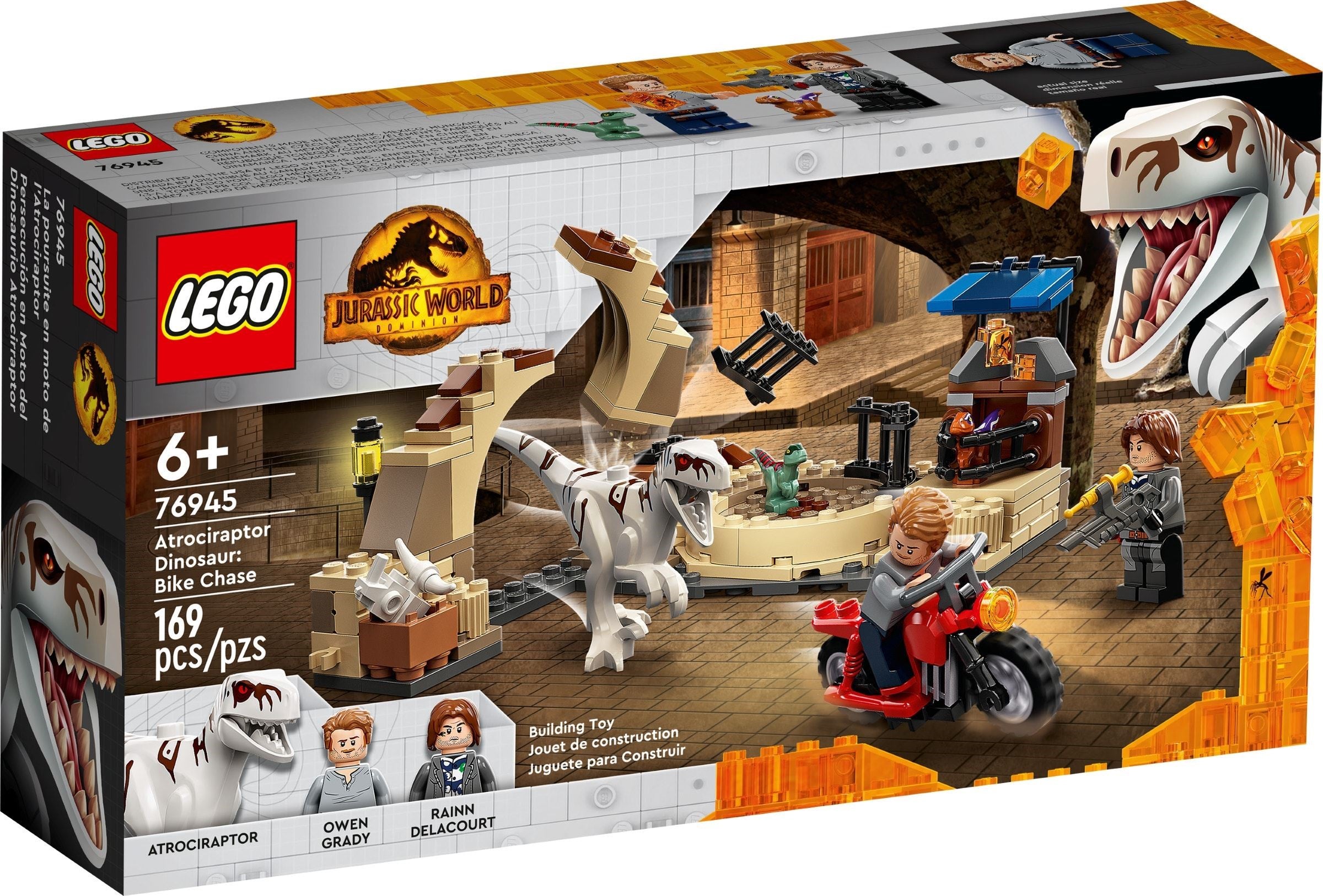 LEGO Jurassic World Atrociraptor: Motorradverfolgungsjagd 76945
