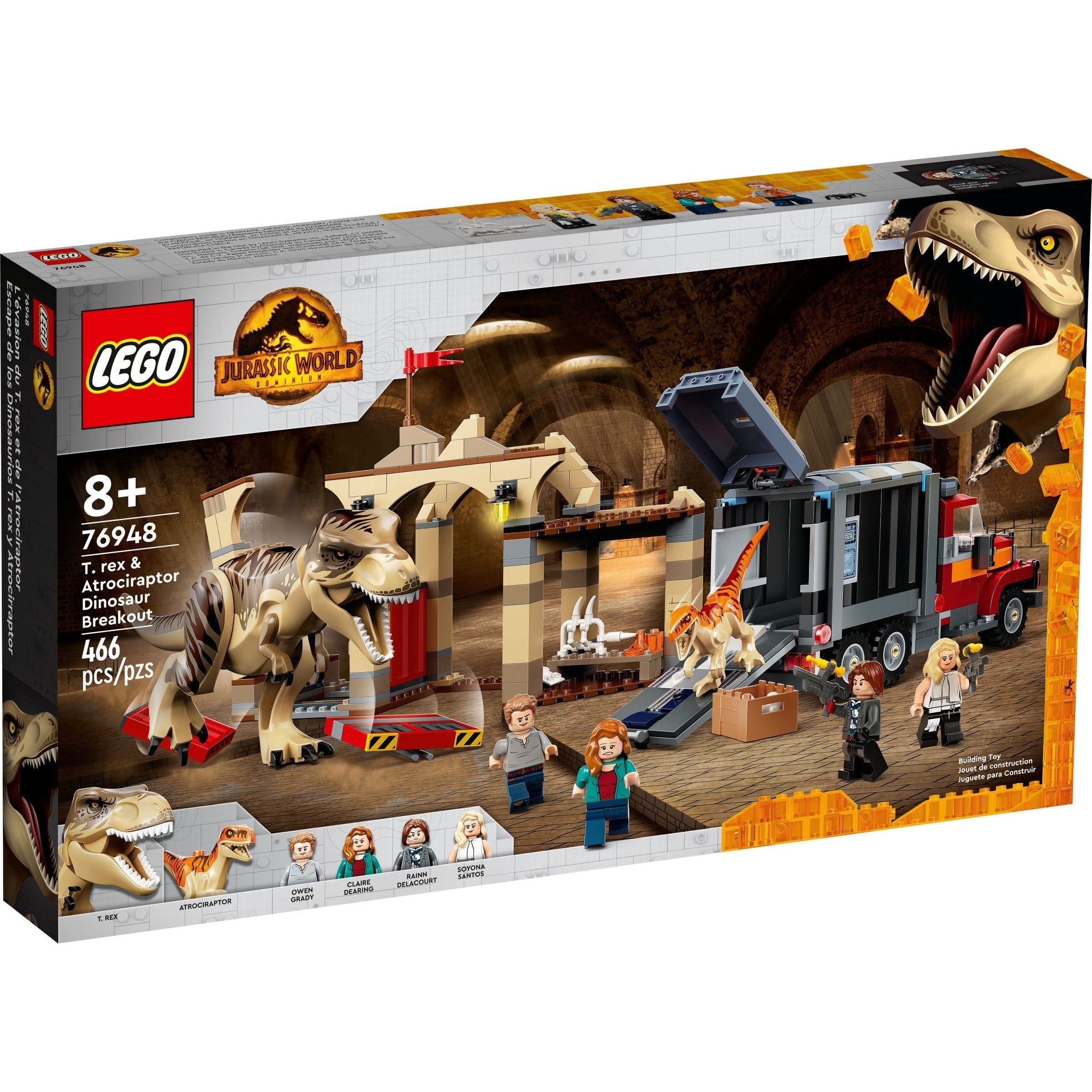 LEGO Jurassic World T. Rex & Atrociraptor: Dinosaurier-Ausbruch 76948