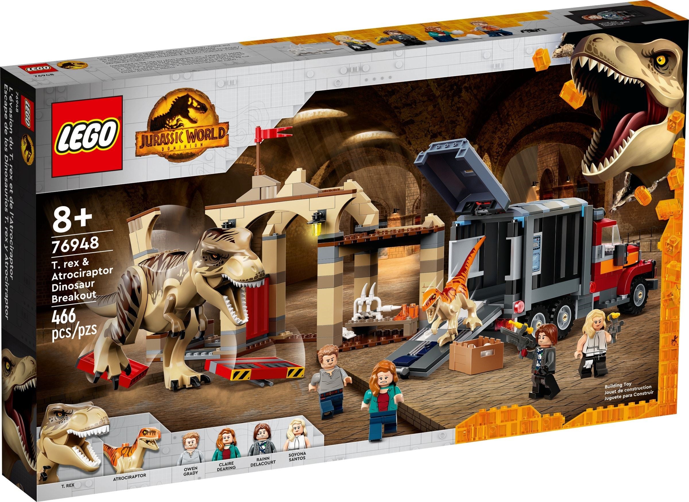 <transcy>LEGO Jurassic World T. Rex & Atrociraptor : Éruption de dinosaures 76948</transcy>