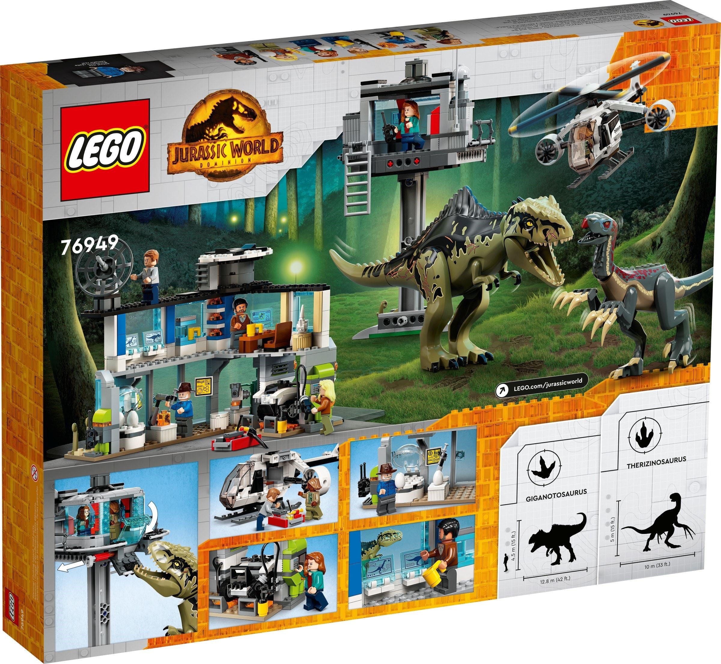 LEGO Jurassic World Giganotosaurus & Therizinosaurus Angriff 76949