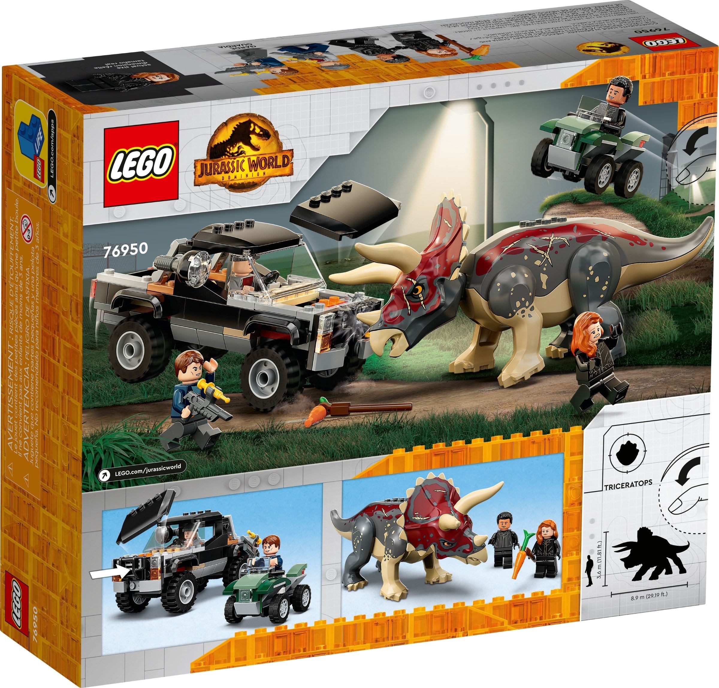 LEGO Jurassic World Triceratops-Angriff 76950