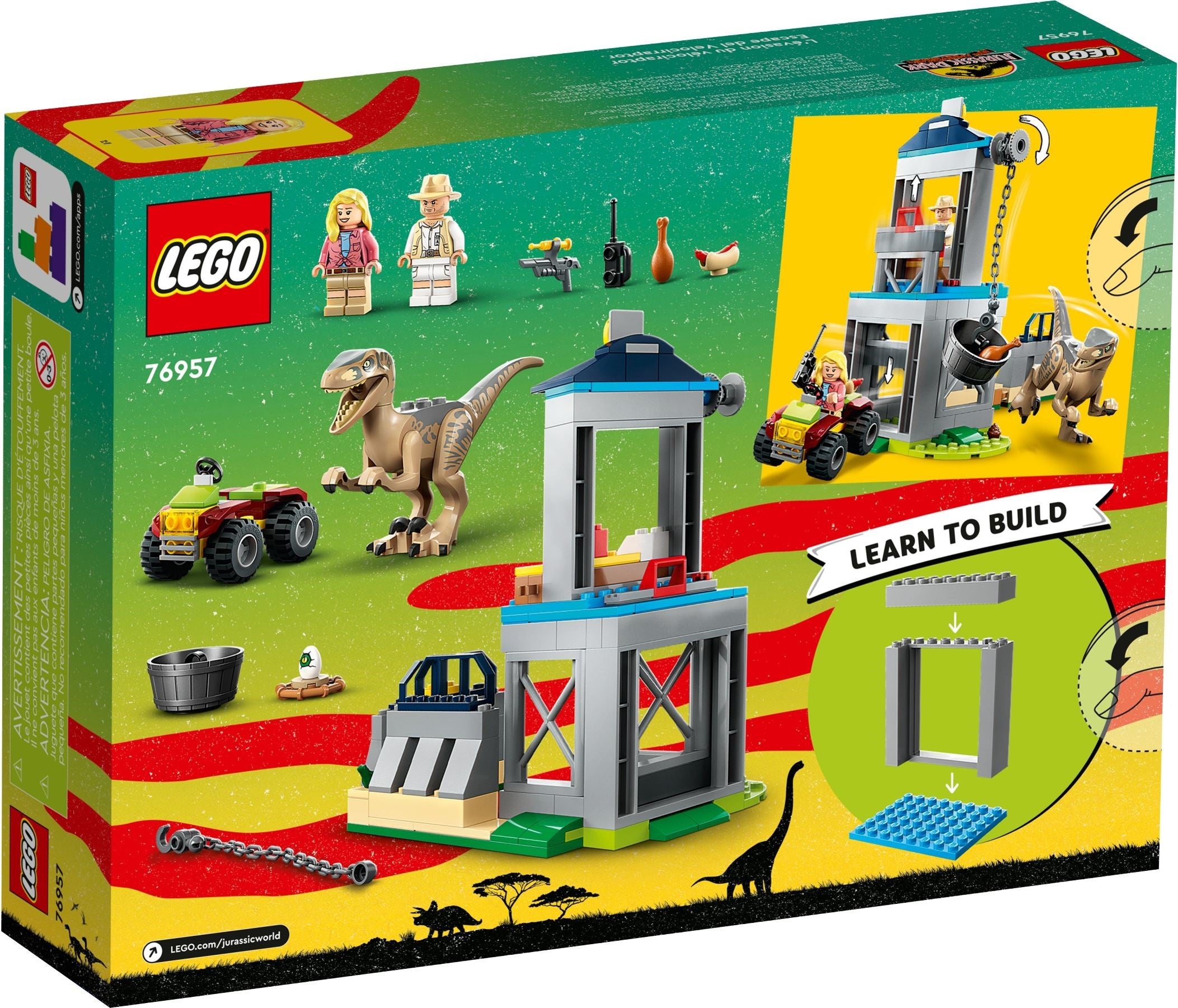 LEGO Jurassic World Flucht des Velociraptors 76957
