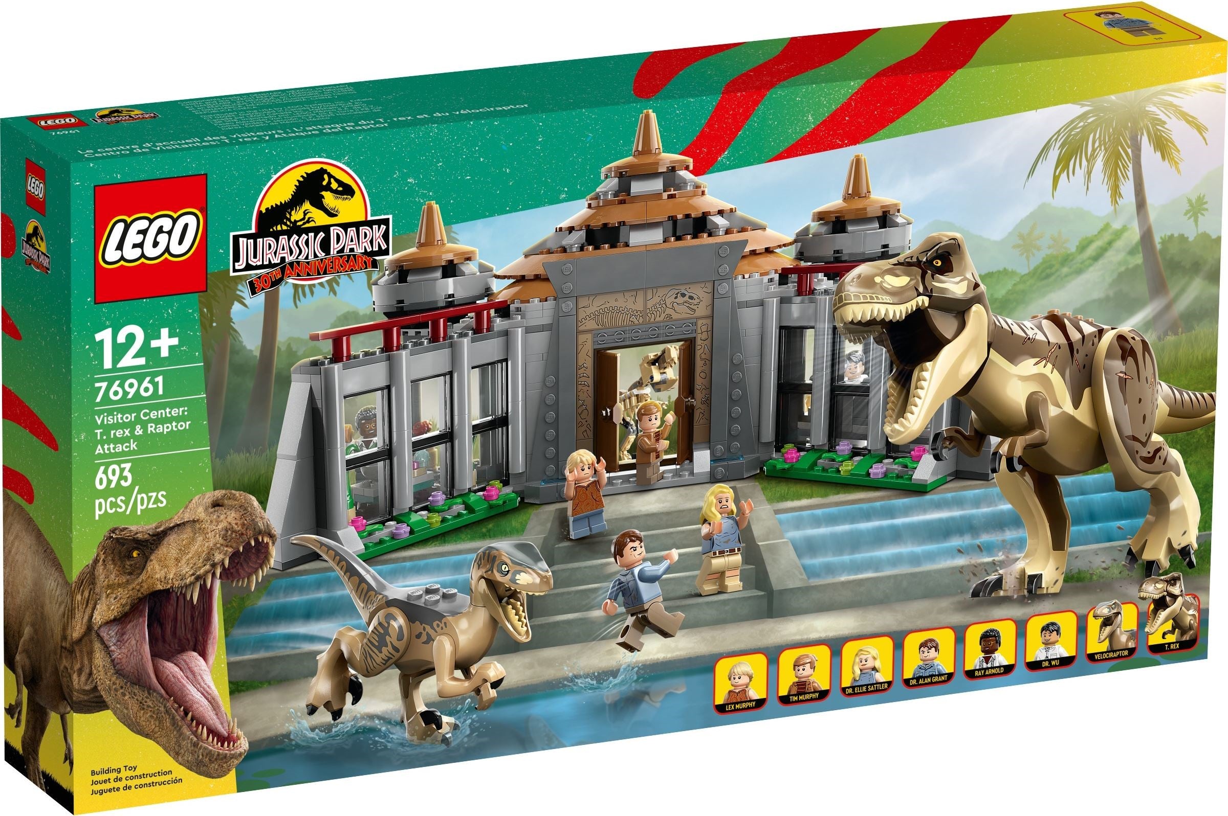 LEGO Jurassic World Angriff des T. Rex und des Raptors aufs Besucherzentrum 76961