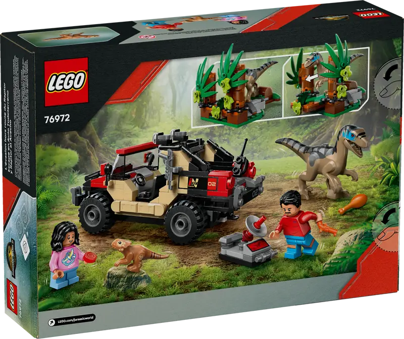LEGO Jurassic Park Raptor: Verfolgungsjagd mit dem Geländewagen 76972