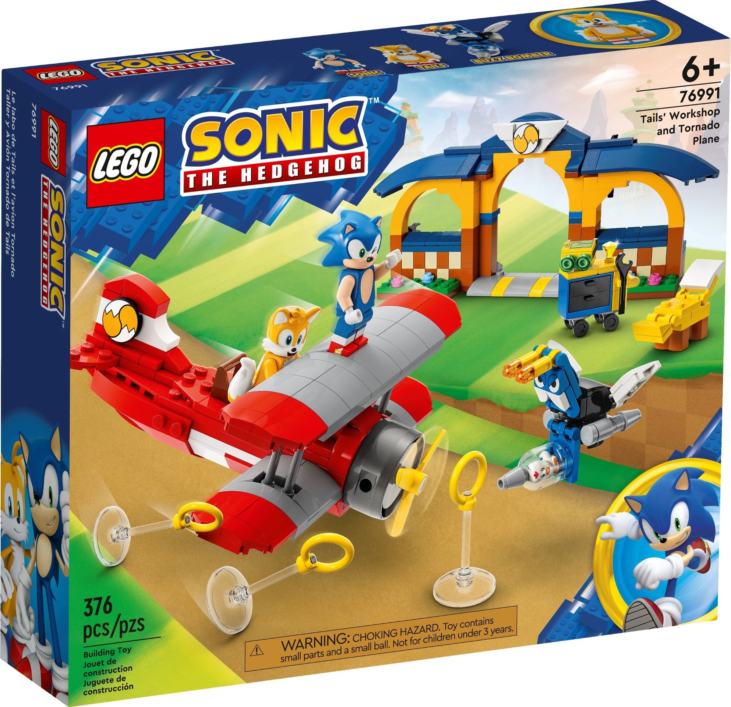 LEGO Sonic Tails‘ Tornadoflieger mit Werkstatt 76991
