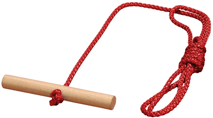 Colint Ziehleine für Schlitten rot mit Holzgriff, 1.5 m