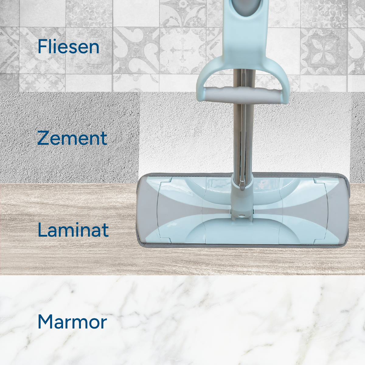 CREaCLEAN EasyProp – Ersatzpads Mikrofaser Wischbezug, 2er Set