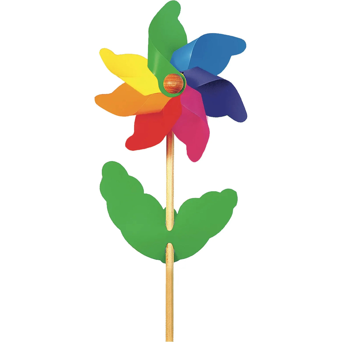 Giobas Windrad Blume klein mit Holzstab