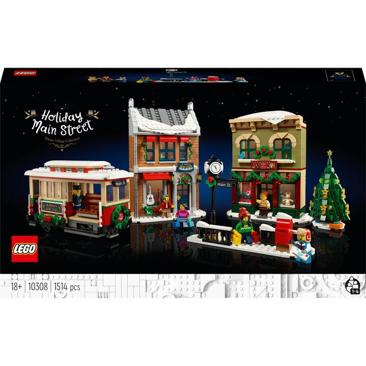 LEGO Icons Weihnachtlich geschmückte Hauptstrasse 10308