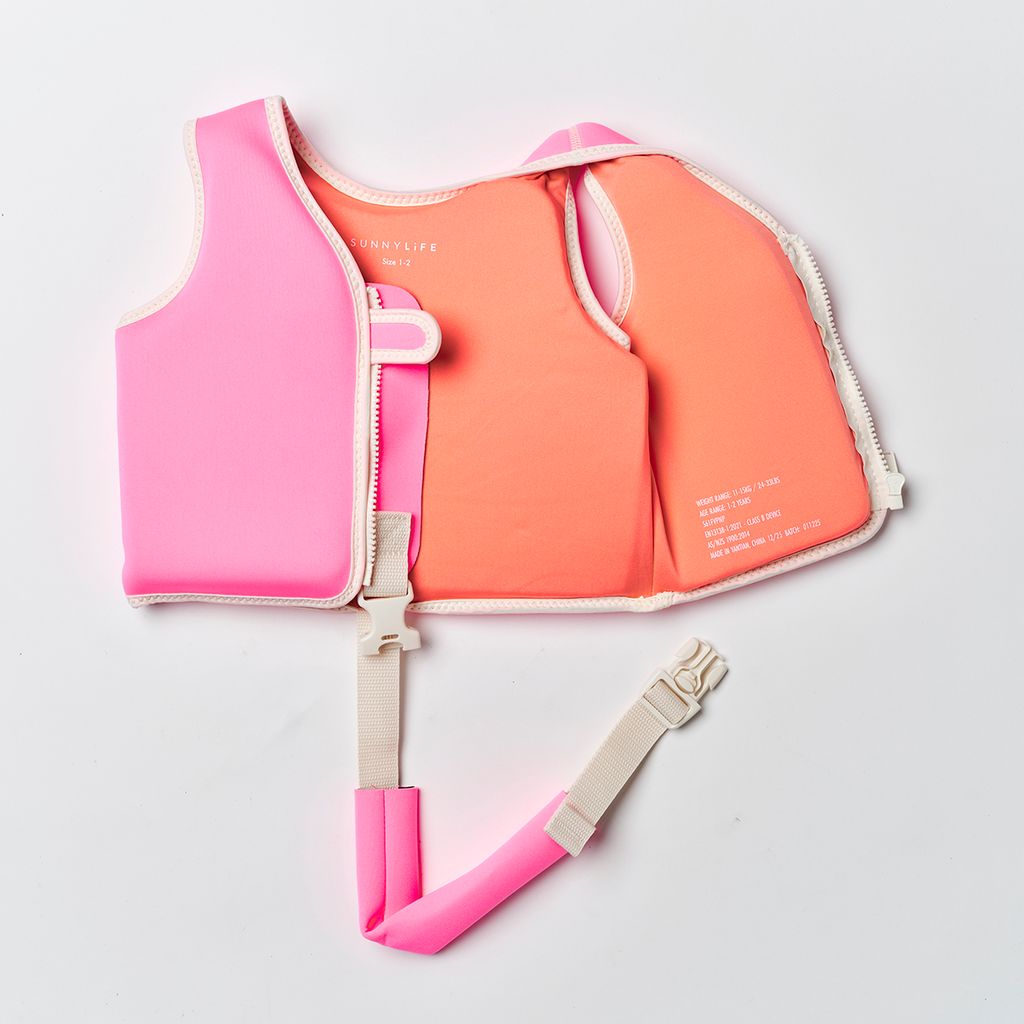 Sunnylife Schwimmweste 1-2 Poppy the Peach Neon Pink