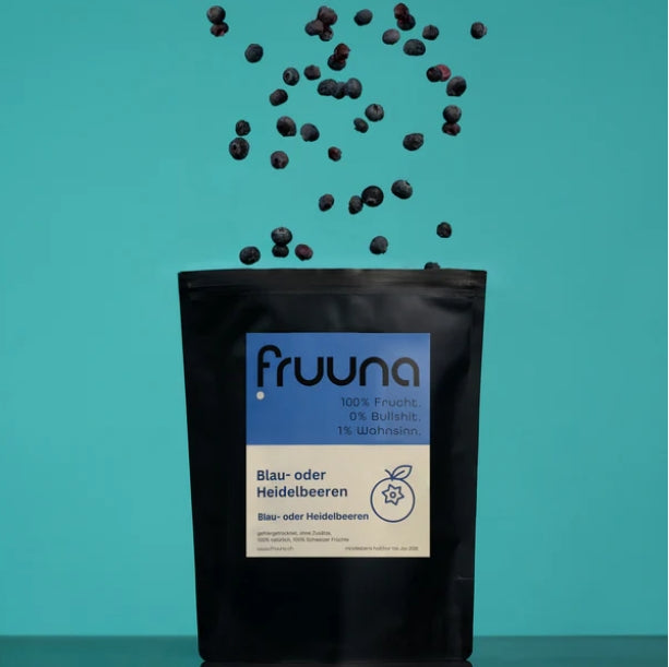 Fruuna Blaue-Power - gefriergetrocknete Schweizer Blau- oder Heidelbeeren, 60g