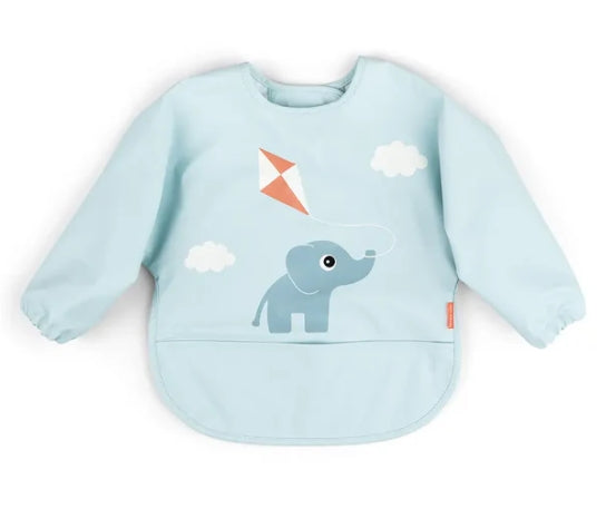 Done by Deer Ärmeltaschen-Lätzchen Playground blau