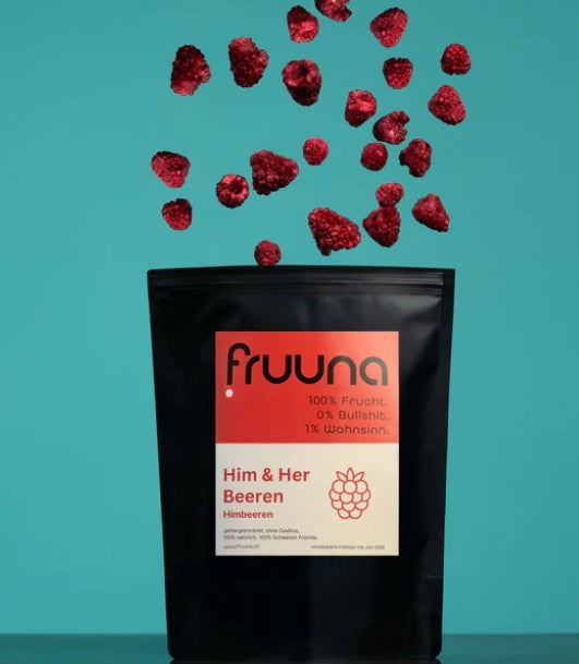Fruuna MINI - Him- & Her-Beeren: gefriergetrocknete Schweizer Himbeeren, 20g