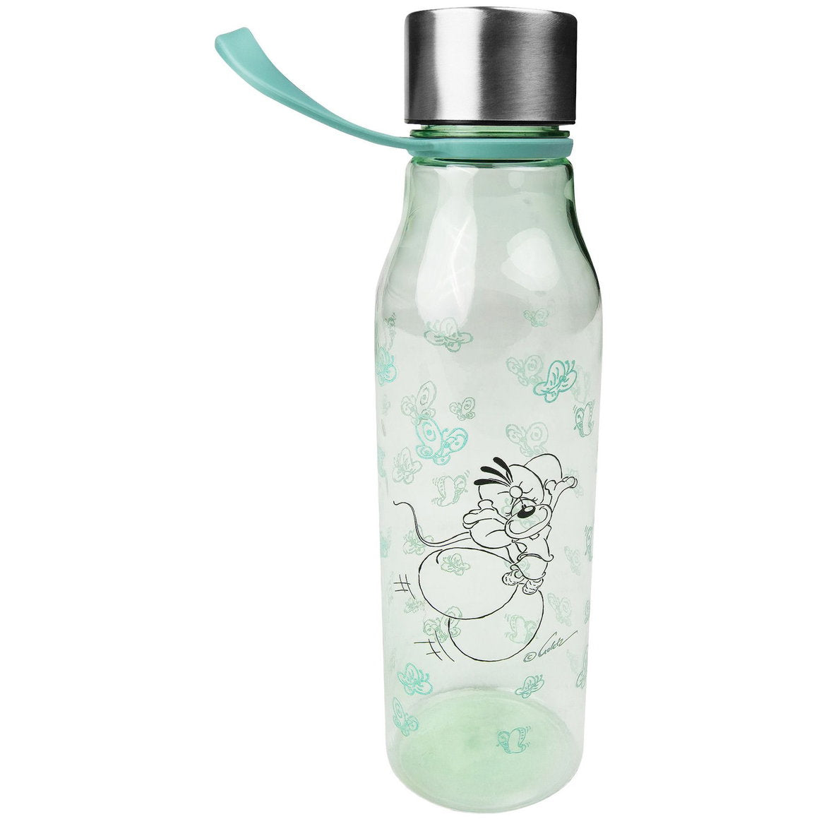 Diddl Trinkflasche mit Trageschlaufe grün