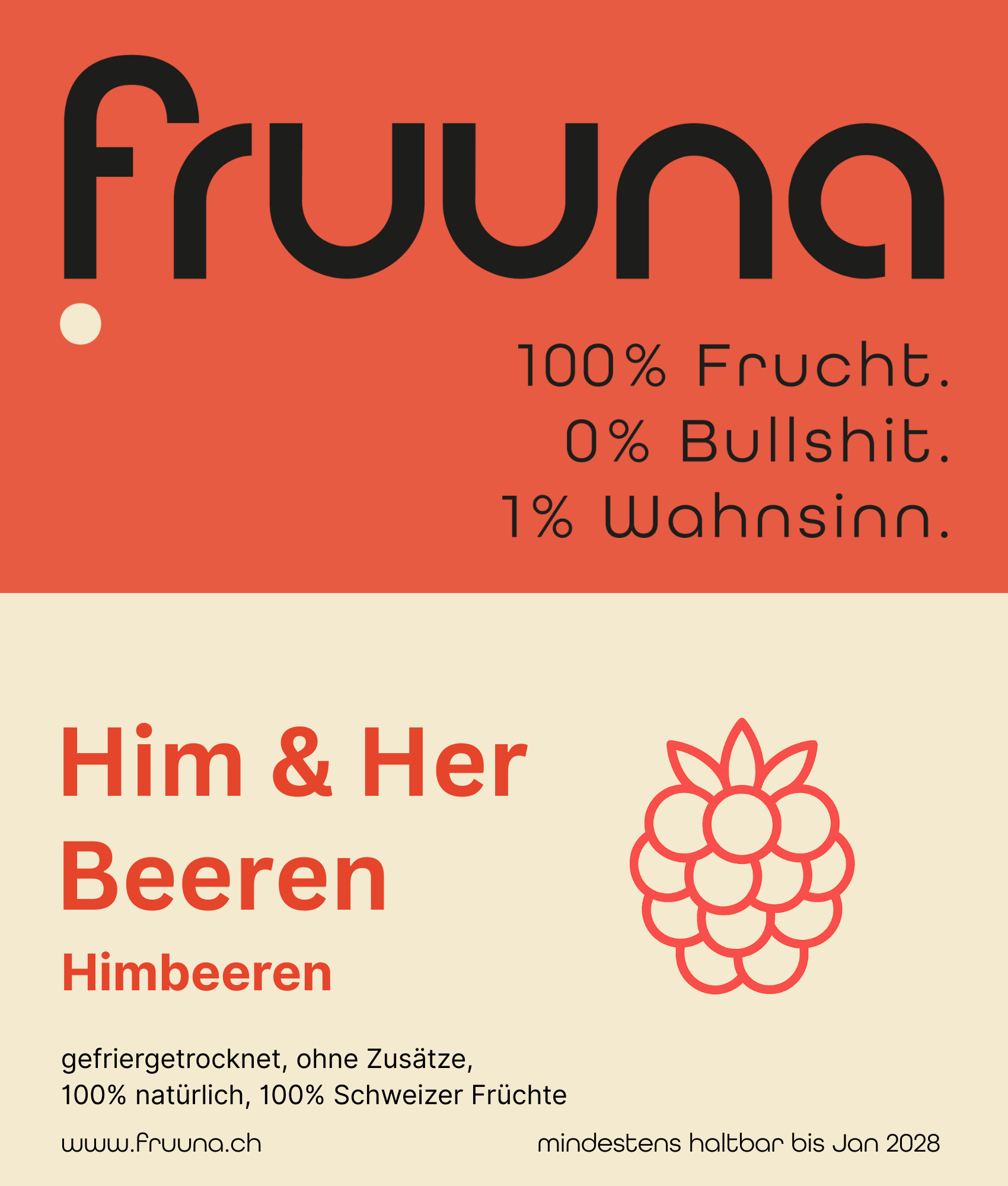 Fruuna Himbeeren gefriergetrocknet, 60g