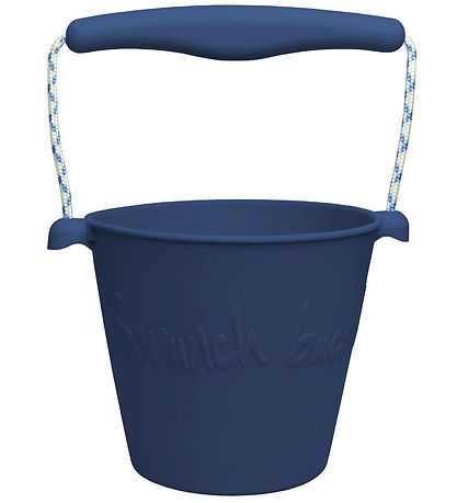 Scrunch Bucket - Silikon Eimer Dunkel Blau