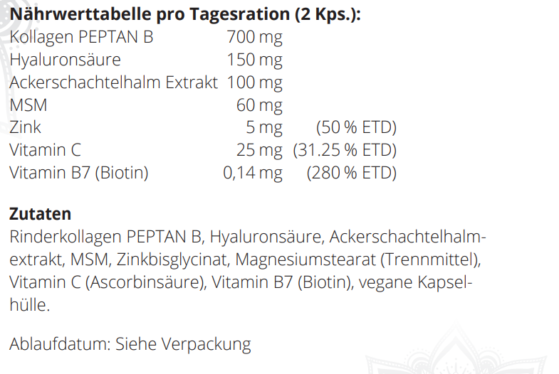 Naturaleza Kollagen & Hyaluron Plus Kapseln