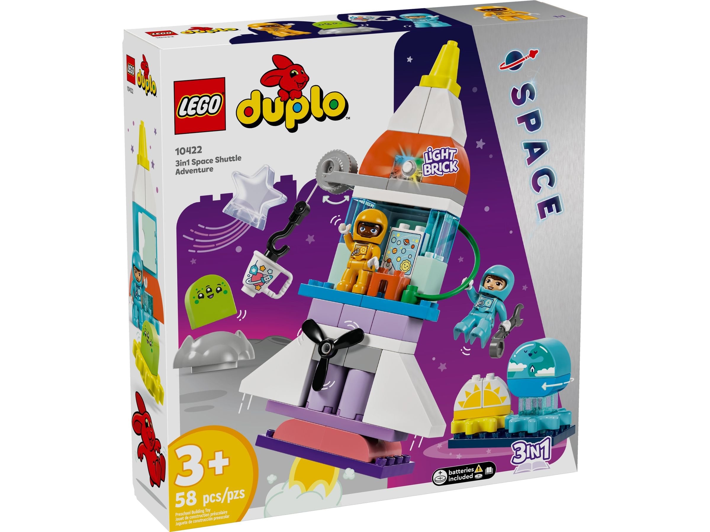 LEGO Duplo 3-in-1-Spaceshuttle für viele Abenteuer 10422